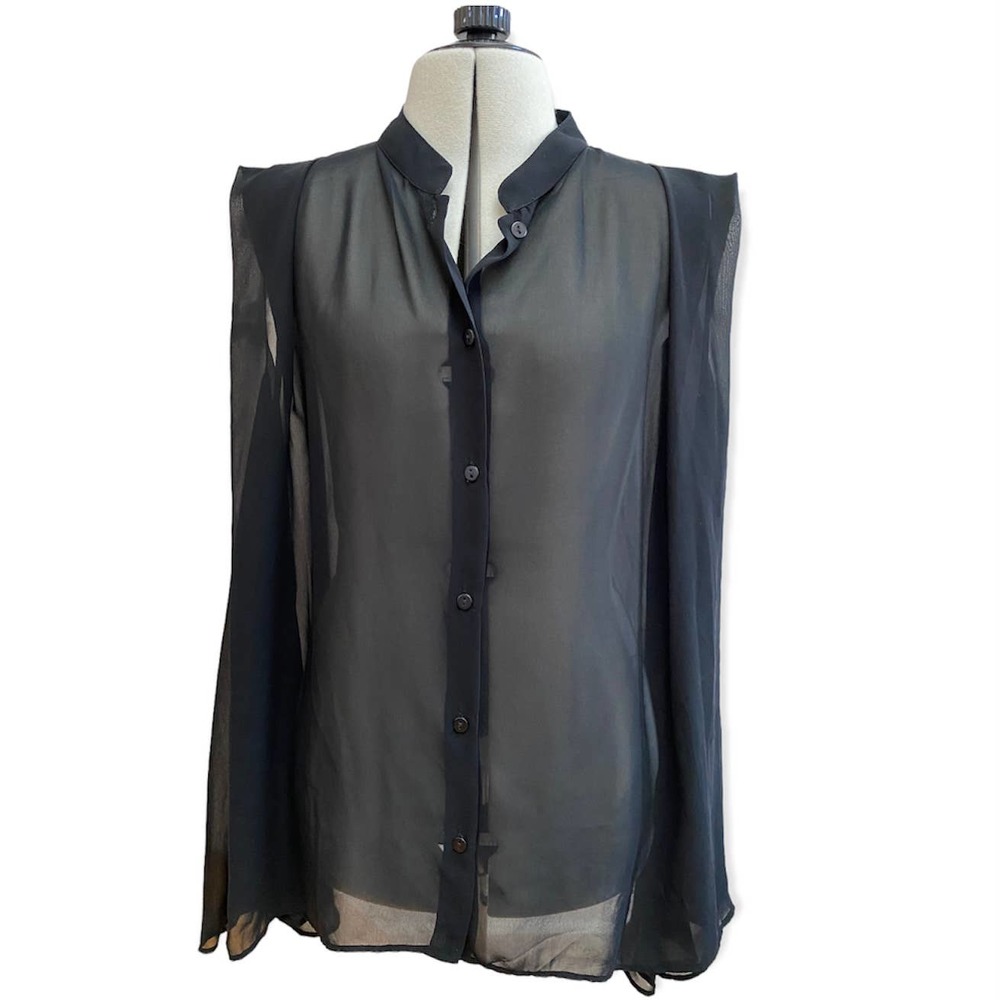 BCBGeneration Sheer Sleeveless Top S